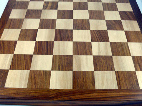 Straight Up Chess Board - Cherry Bean Chess Board with 3 1/2