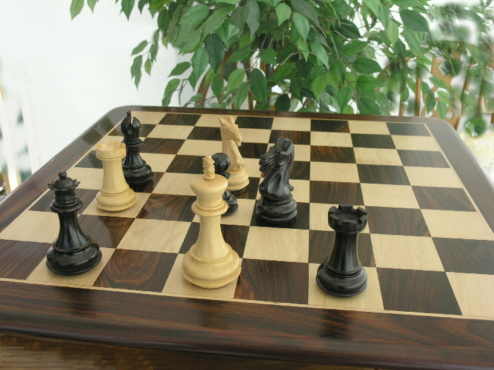 Ebony Chess Board with Rosewood Border - 2in Squares - ChessBaron Chess  Sets Canada - Call (213) 325 6540