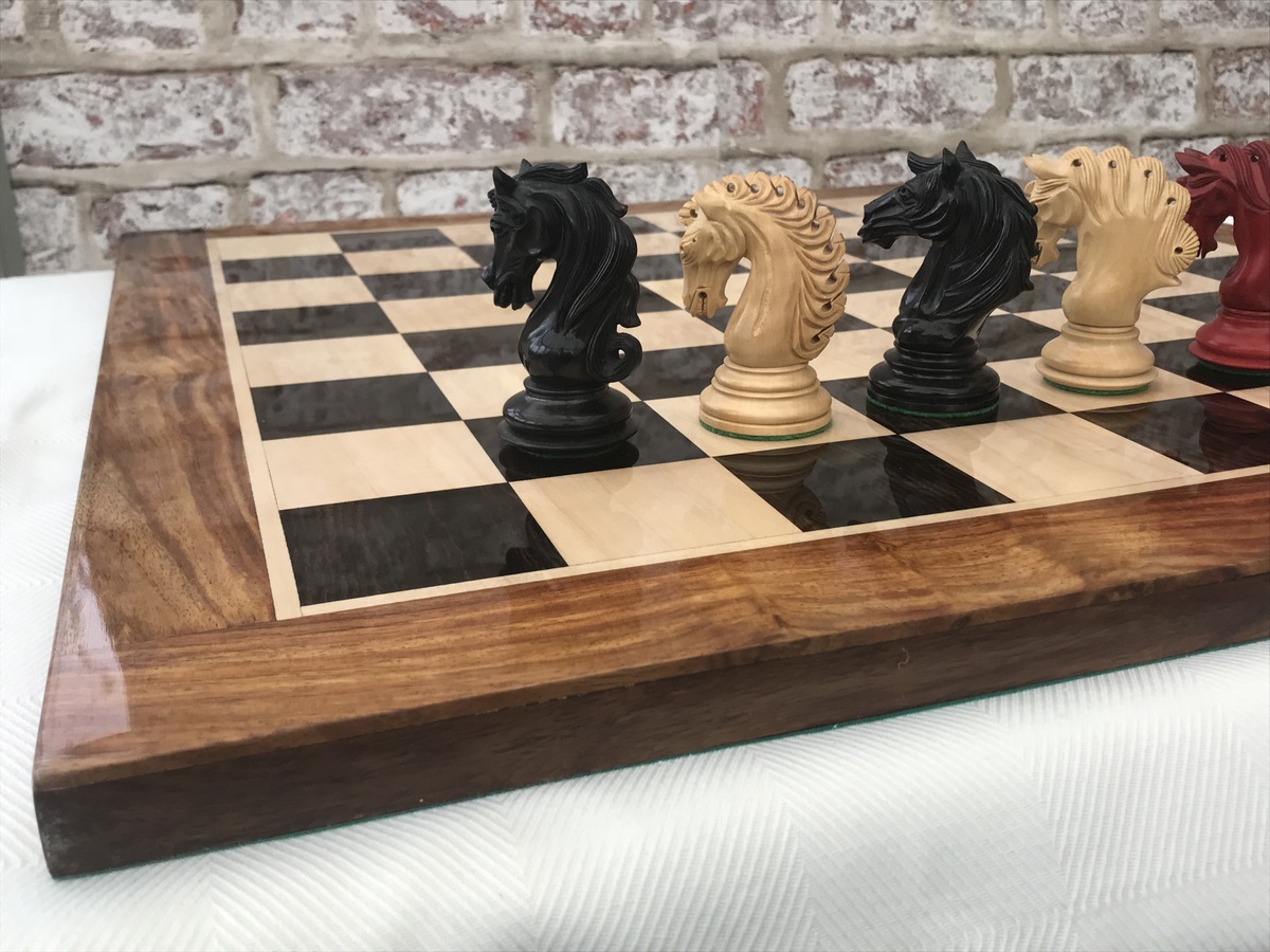 Ebony Chess Board with 2.4in Squares - ChessBaron Chess Sets Canada - Call  (213) 325 6540