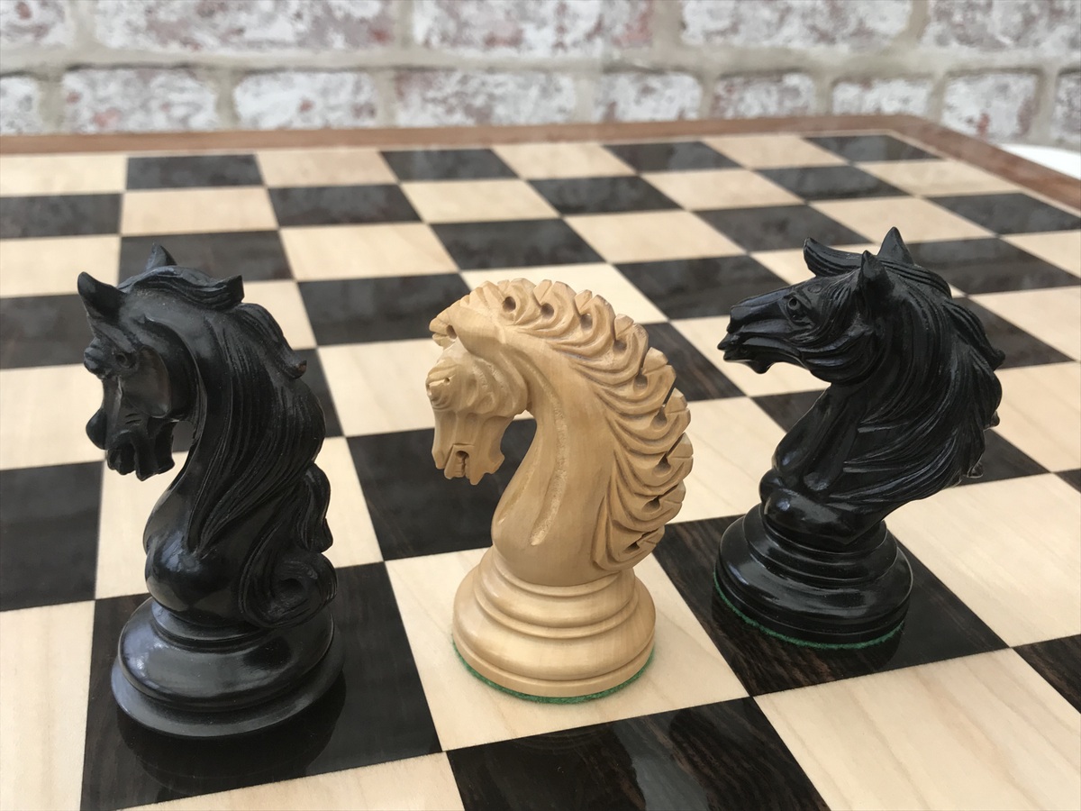 Ebony Chess Board with 2.4in Squares - ChessBaron Chess Sets Canada - Call  (213) 325 6540