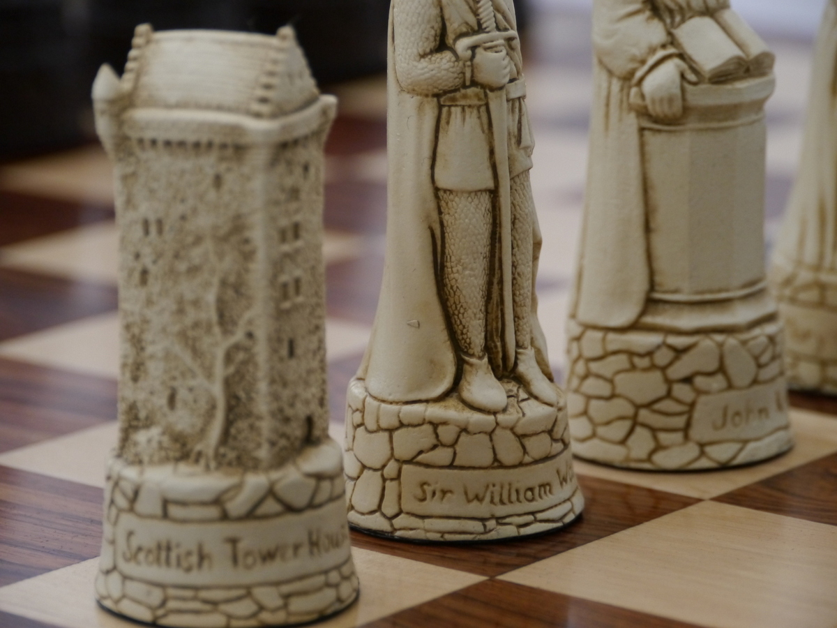 English & Scottish Crushed Stone Chess Pieces