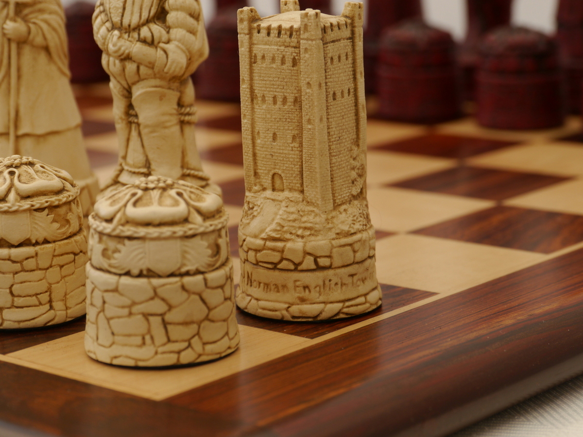 English Chess Pieces by Berkeley - Cardinal Red – Chess House