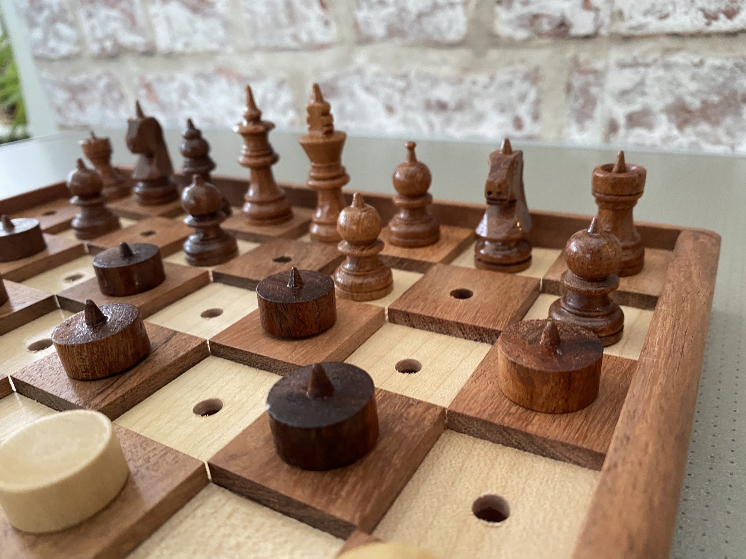 Large Table Top Chess Set for the Blind or Those With Low Vision