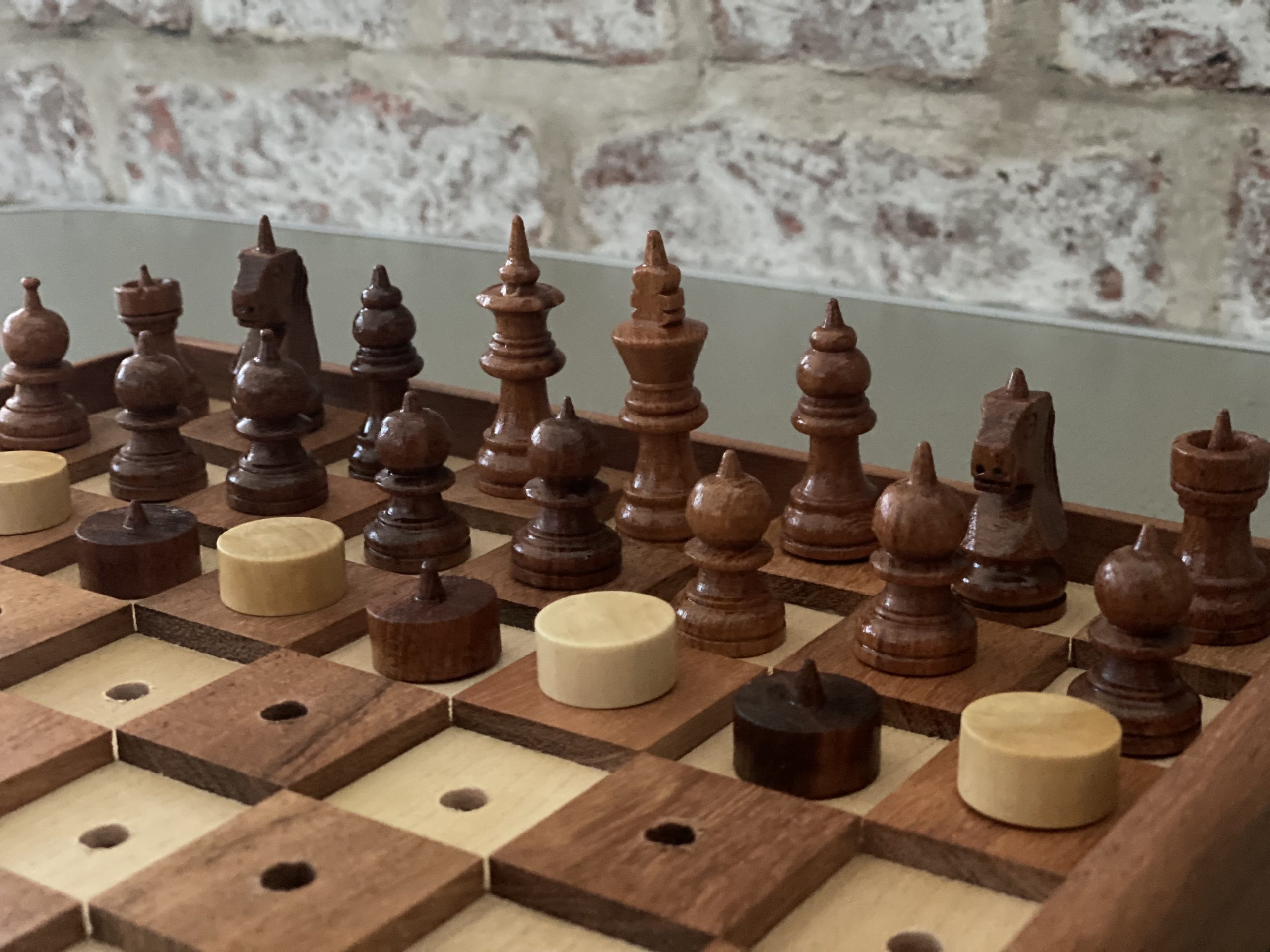 Brown Wooden Chess Board Set, 10inch