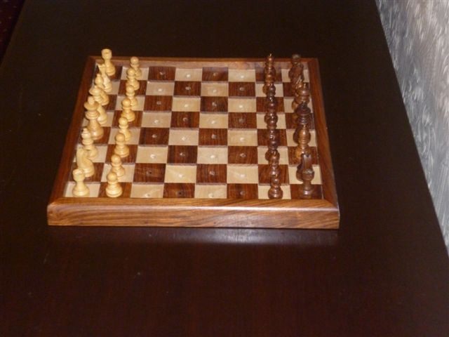 10 inch Chess and Checkers Set for the Blind