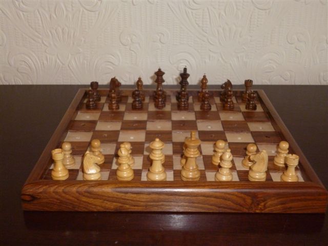 10 inch Chess and Checkers Set for the Blind