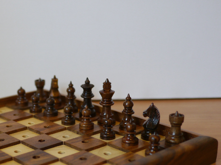 Solid Wooden Chess Set for the Blind and Visually Impaired - 3.75