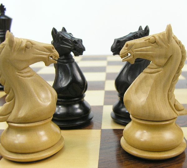 Cute Staunton Ebonized Chess Set - ChessBaron Chess Sets USA