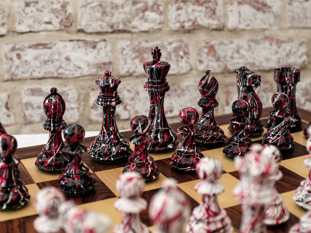 The Mayfield Ebonized Triple Weighted Chess Pieces - ChessBaron