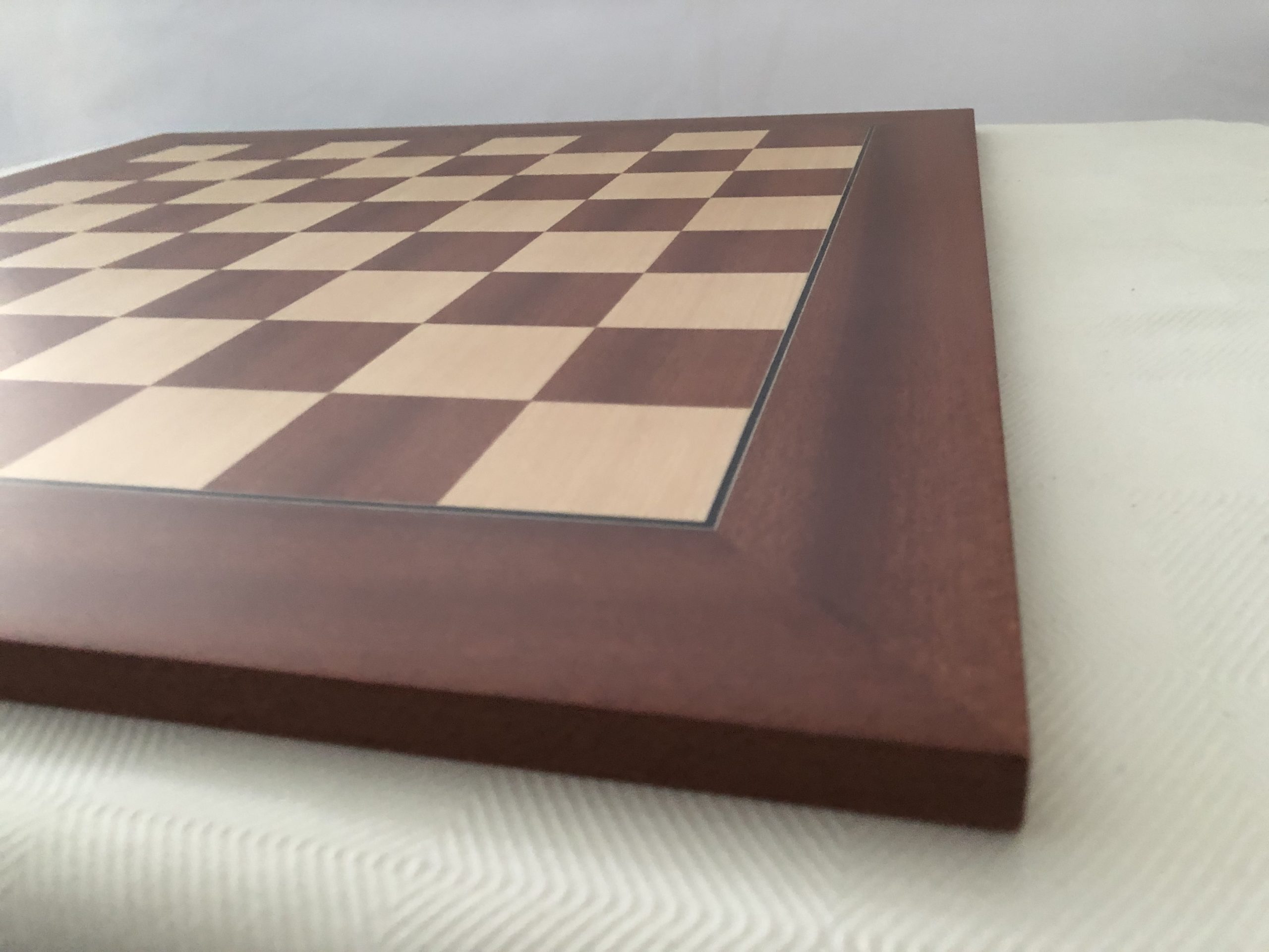 Mahogany and Maple Matt Chess Board 2.3in Squares ChessBaron Chess