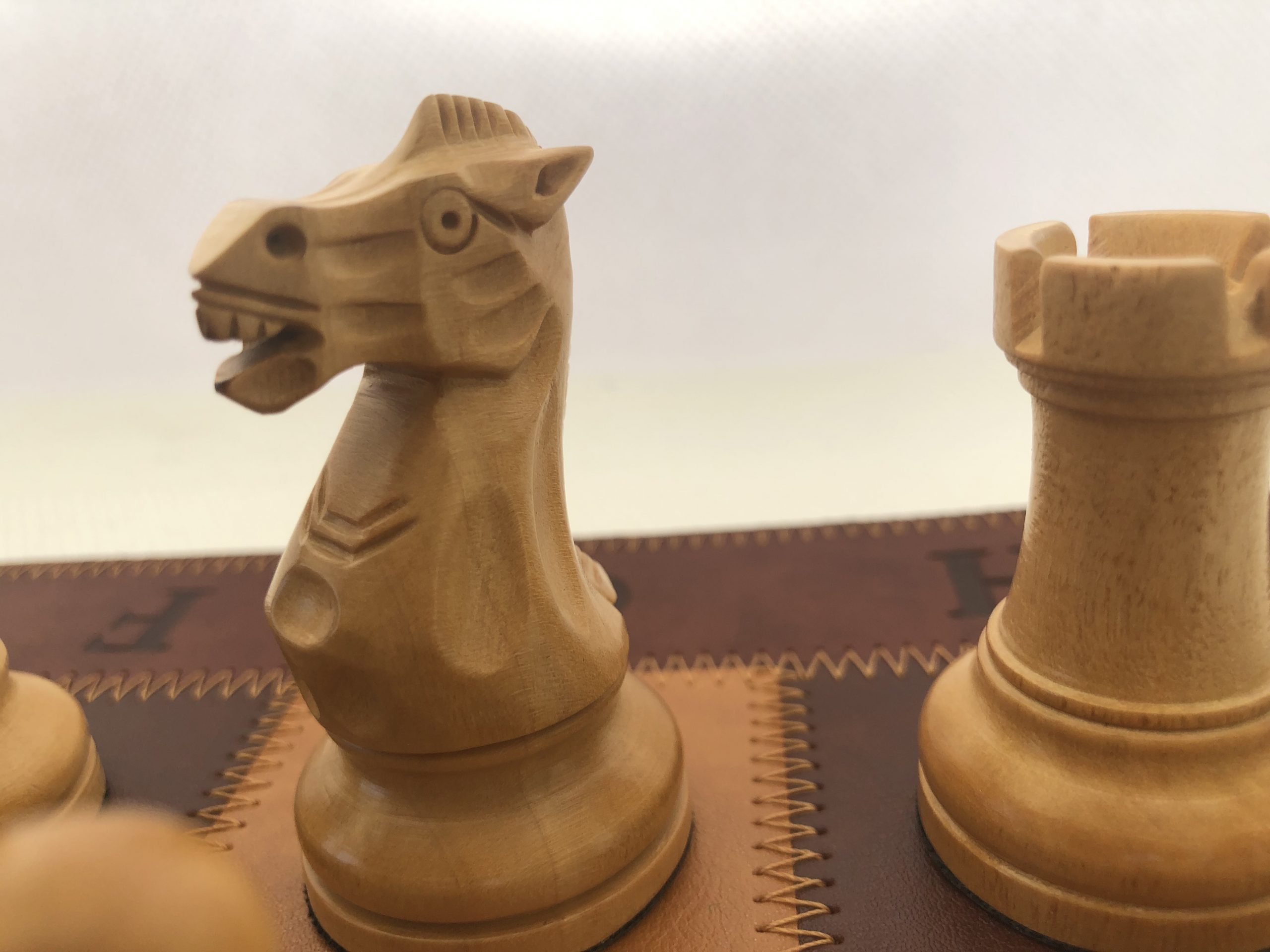 The Morgan - Double Weighted Acacia Staunton Chess Set - ChessBaron Chess  Sets USA - Call (213) 325 6540