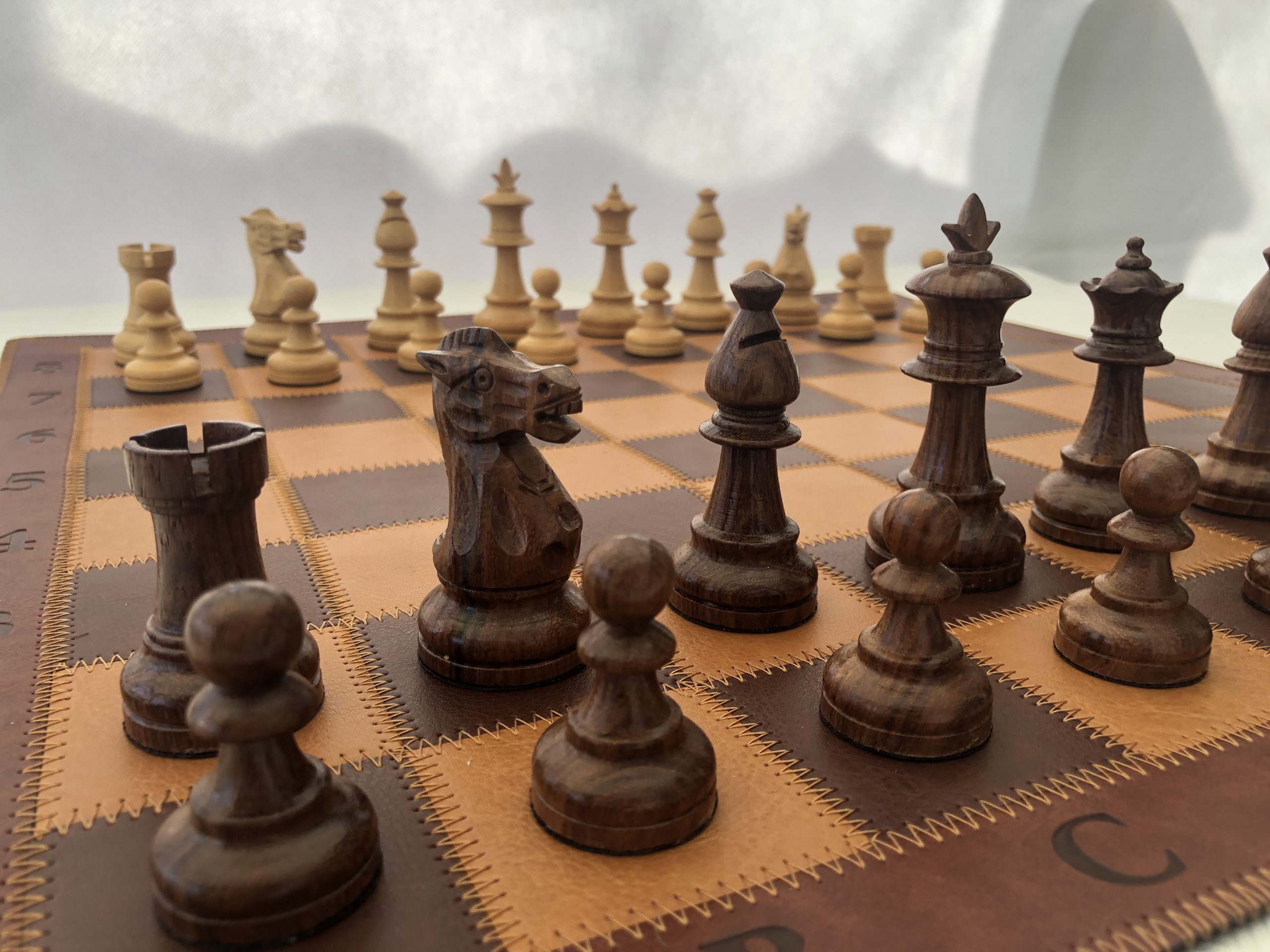 The Morgan - Double Weighted Acacia Staunton Chess Set - ChessBaron Chess  Sets USA - Call (213) 325 6540