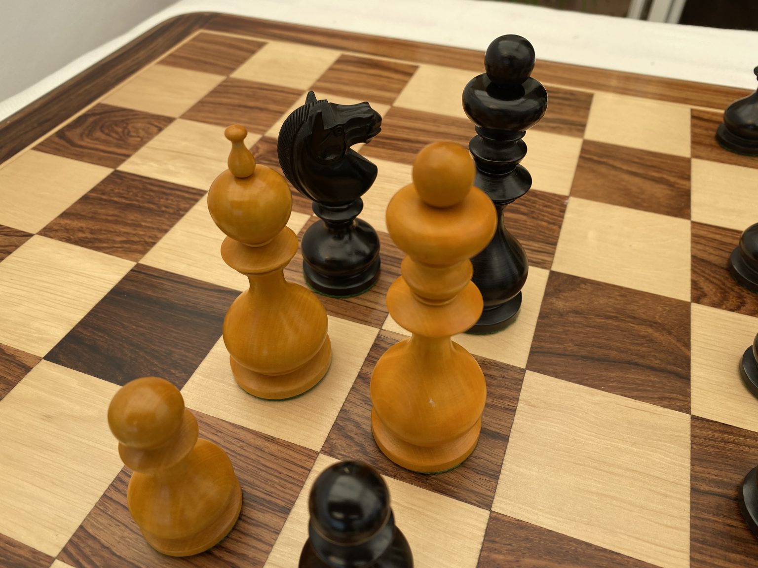 The Antiqued Dublin Double Weighted Chess Set ChessBaron Chess Sets