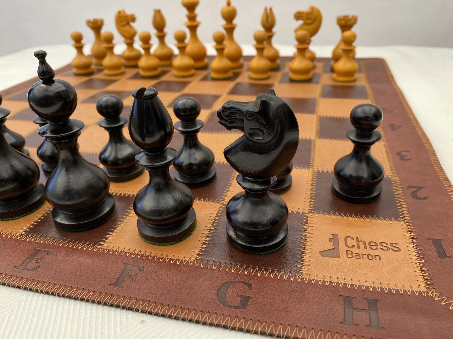 The Antiqued Dublin Double Weighted Chess Set ChessBaron Chess Sets
