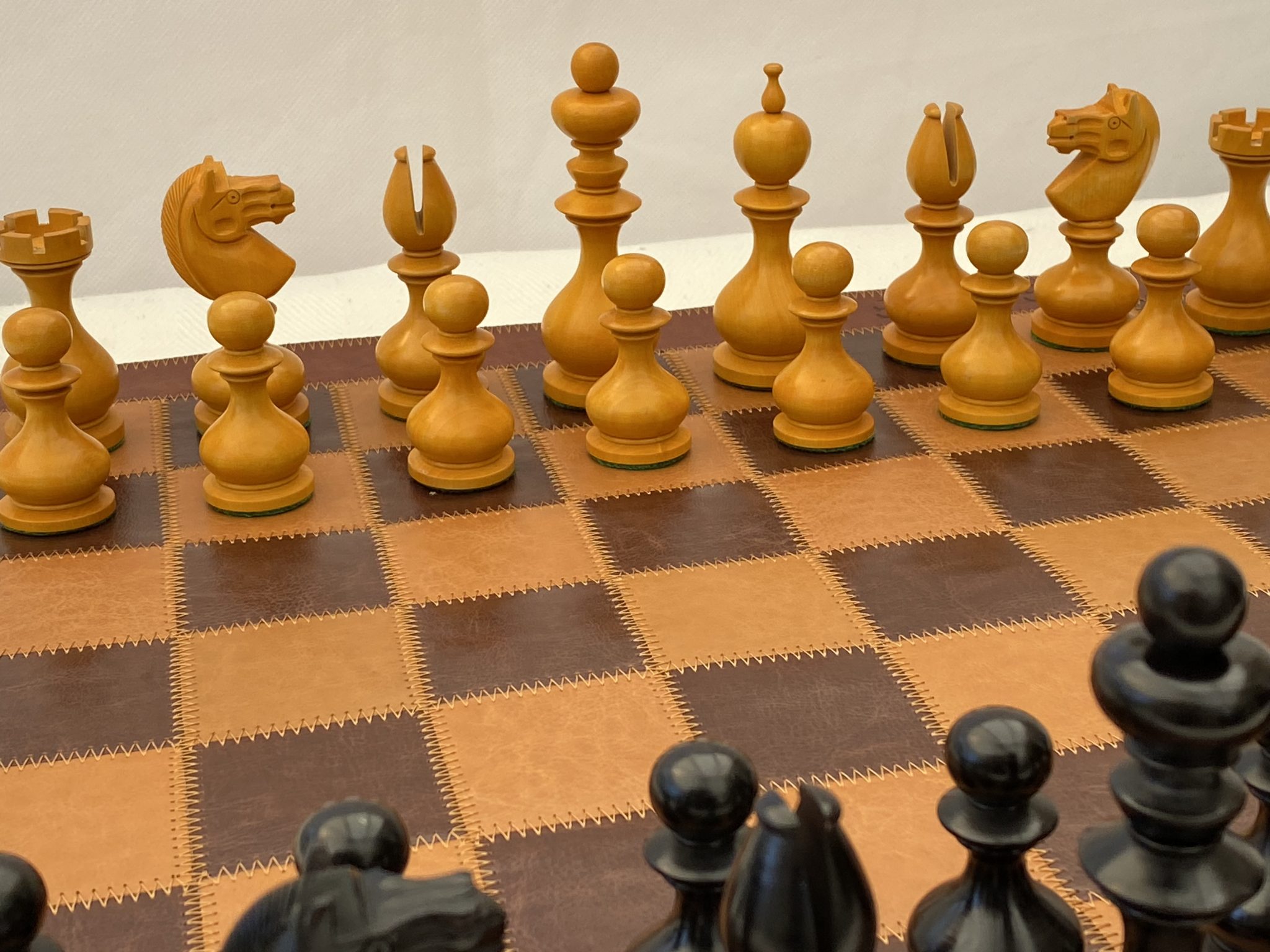 The Antiqued Dublin Double Weighted Chess Set ChessBaron Chess Sets