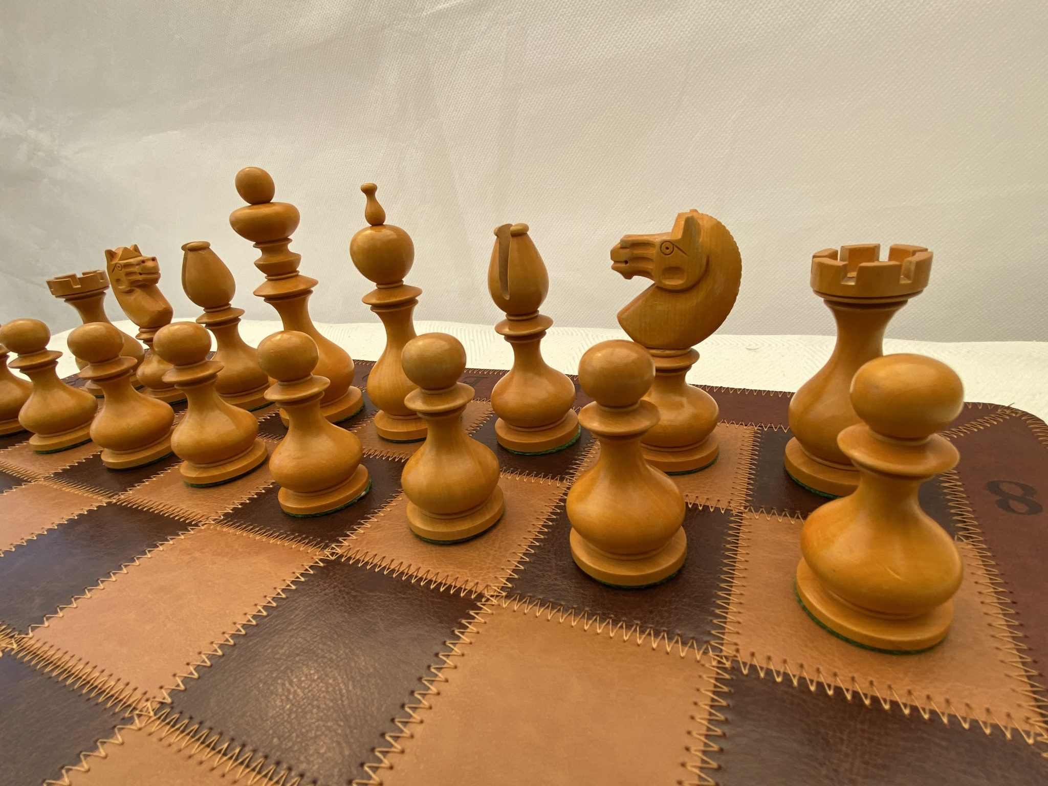 The Antiqued Dublin Double Weighted Chess Set ChessBaron Chess Sets