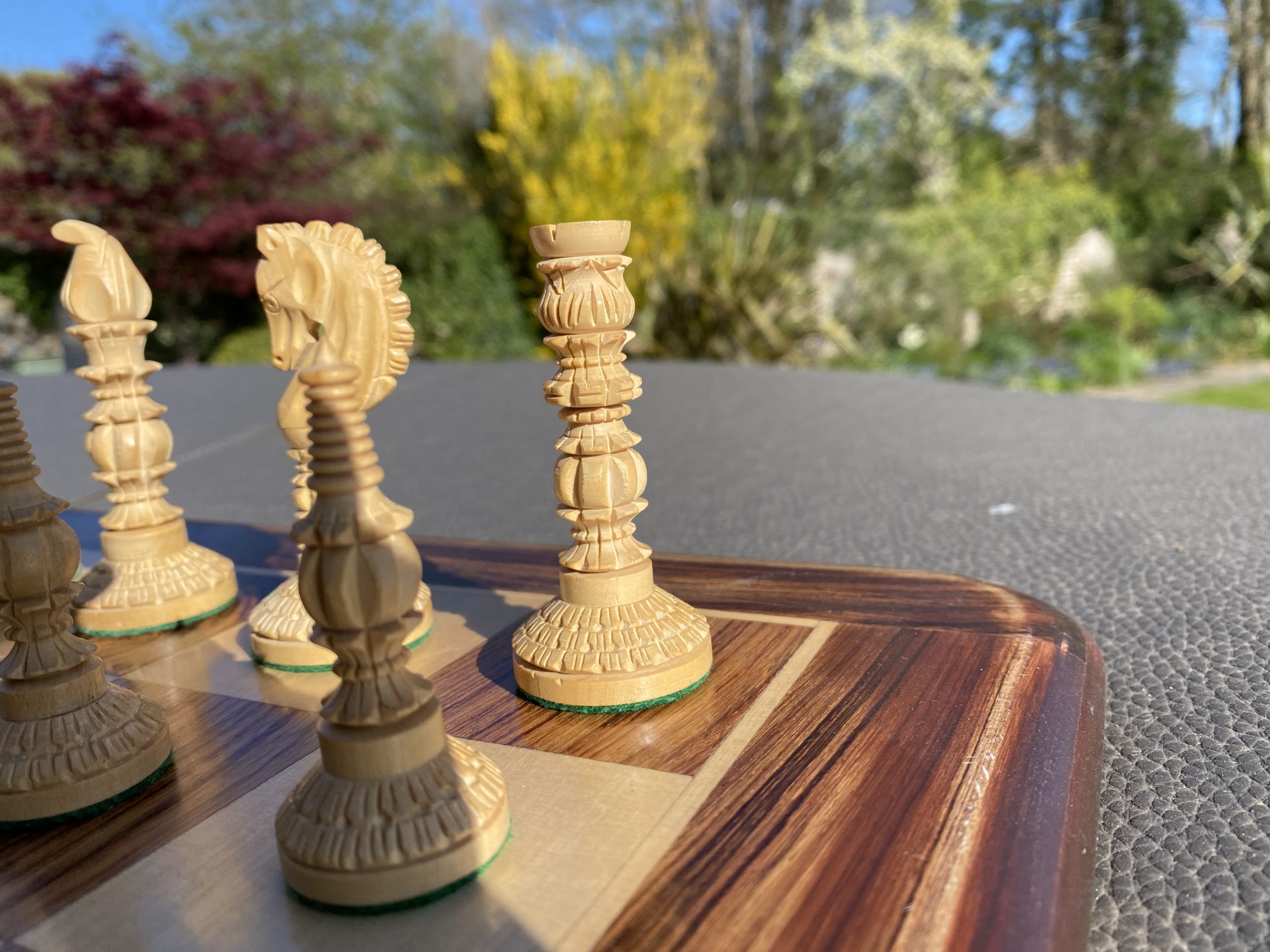 Reproduced 1923 Bauhaus Combo Chess Set-Bud Rosewood Chess Pieces + Board –  royalchessmall
