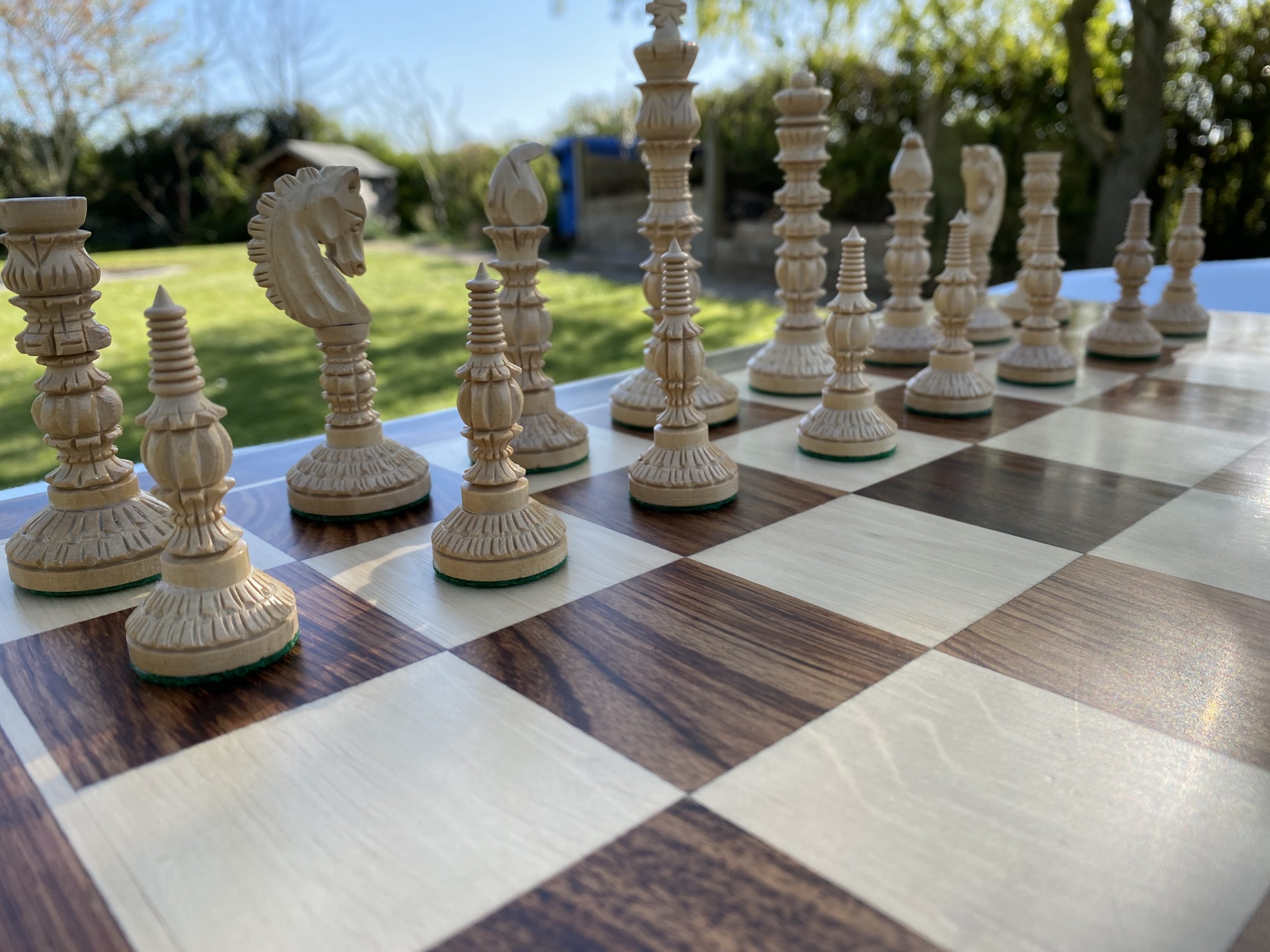 Reproduced 1923 Bauhaus Combo Chess Set-Bud Rosewood Chess Pieces + Board –  royalchessmall