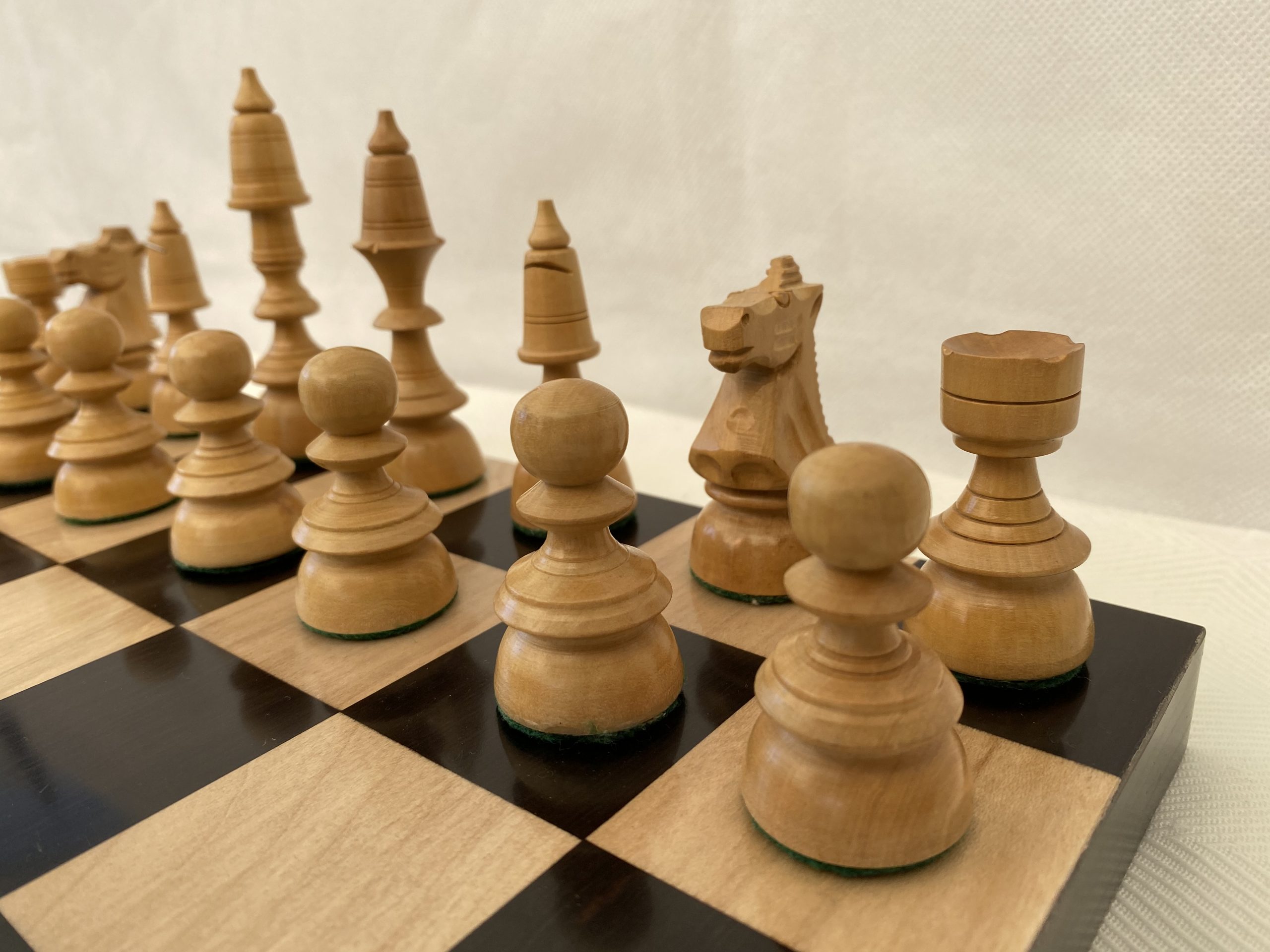 The Mayfield Ebonized Triple Weighted Chess Pieces - ChessBaron Chess Sets  USA - Call (213) 325 6540