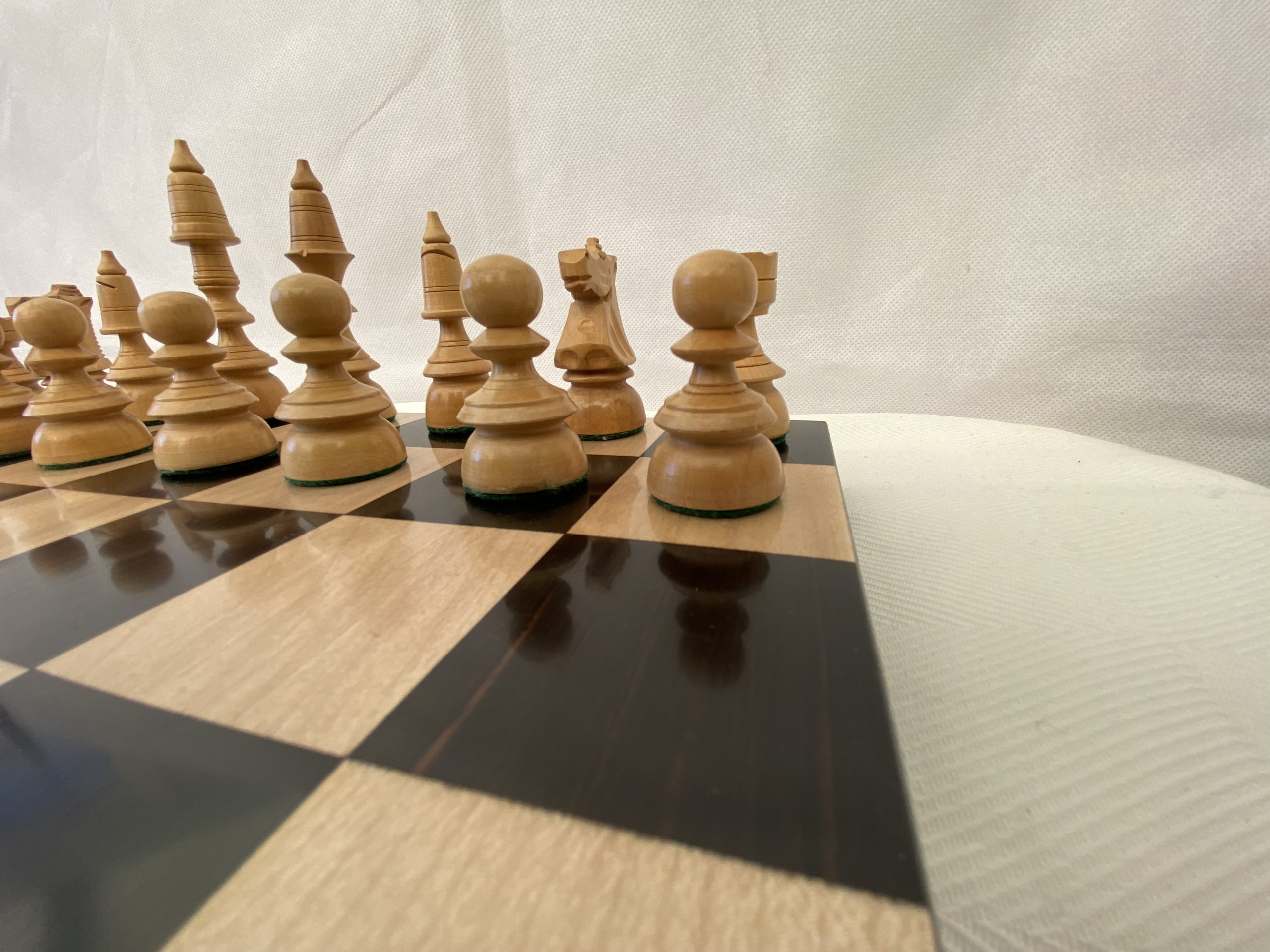 The Mayfield Ebonized Triple Weighted Chess Pieces - ChessBaron Chess Sets  USA - Call (213) 325 6540