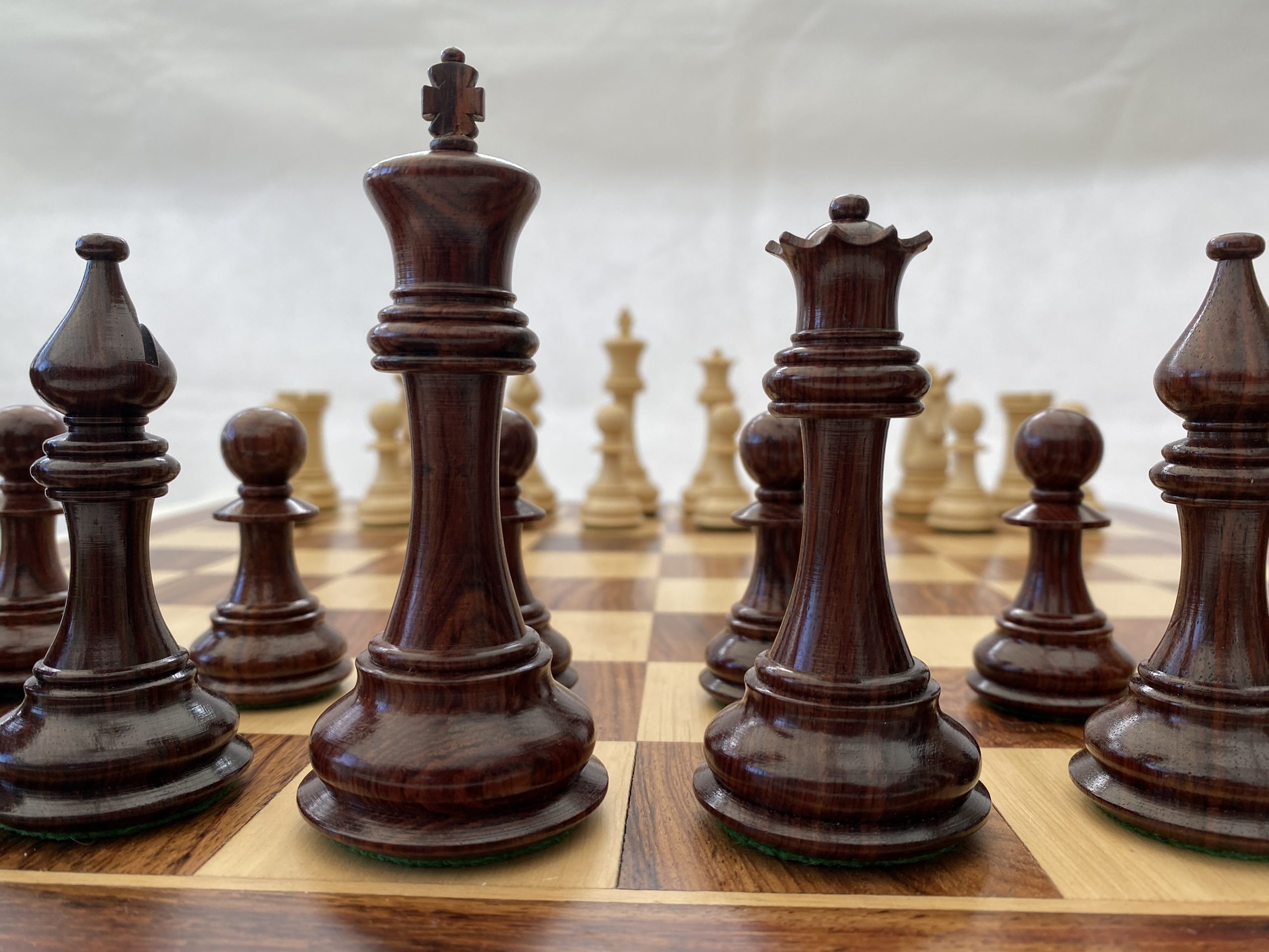 The Mayfield Ebonized Triple Weighted Chess Pieces - ChessBaron