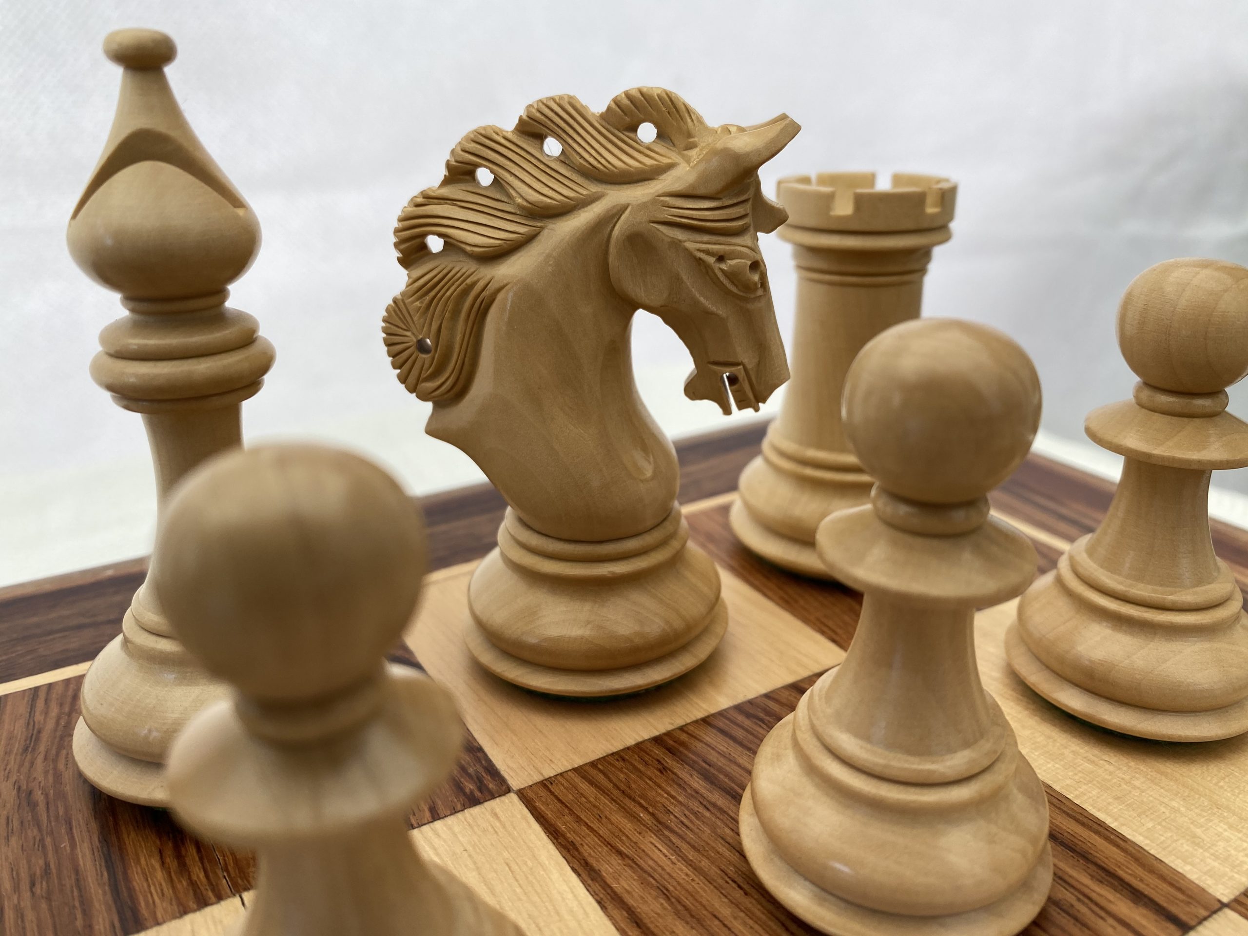 The Mayfield Ebonized Triple Weighted Chess Pieces - ChessBaron Chess Sets  USA - Call (213) 325 6540