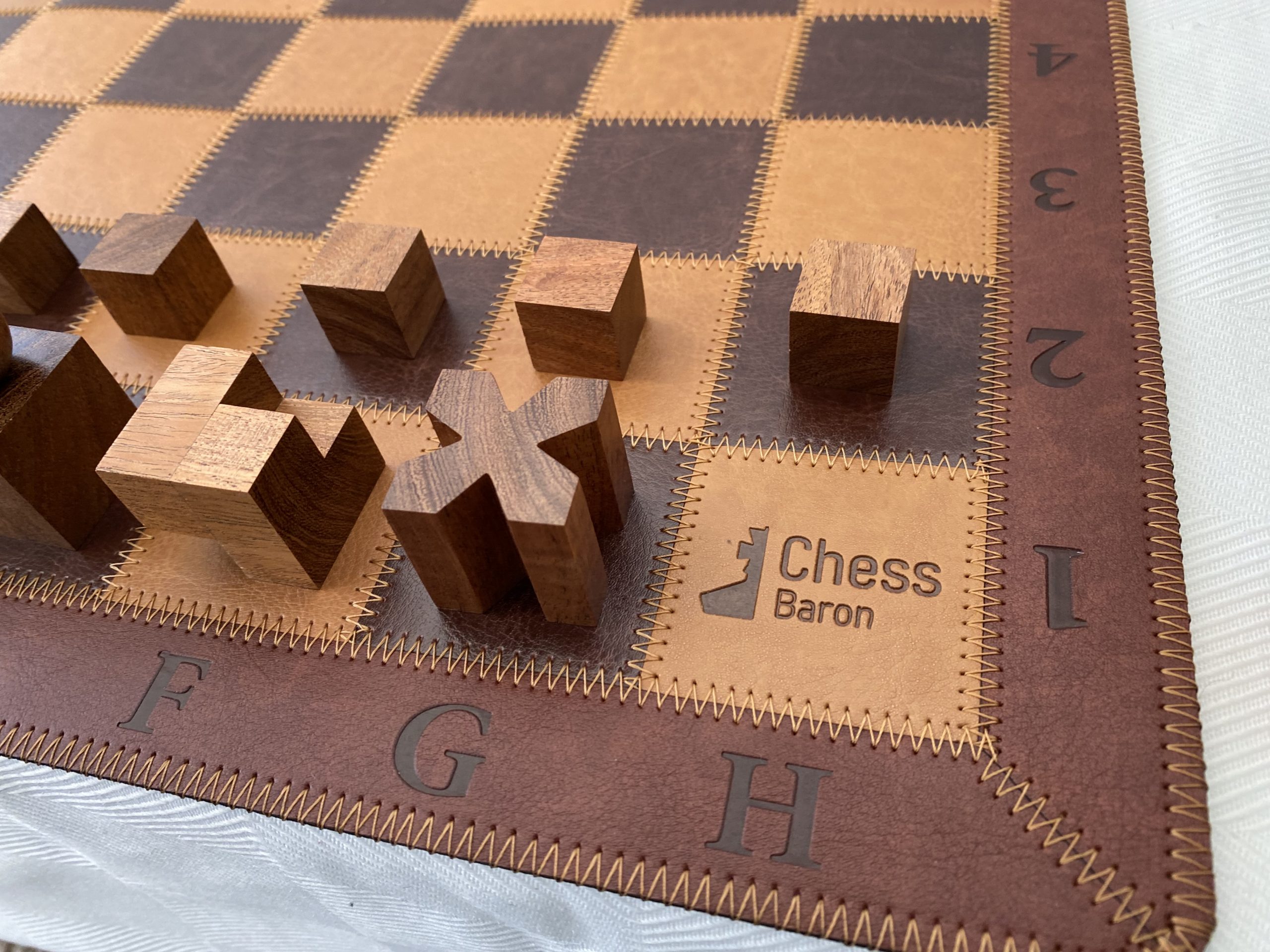 Ebony Chess Board with 2.4in Squares - ChessBaron Chess Sets Canada - Call  (213) 325 6540