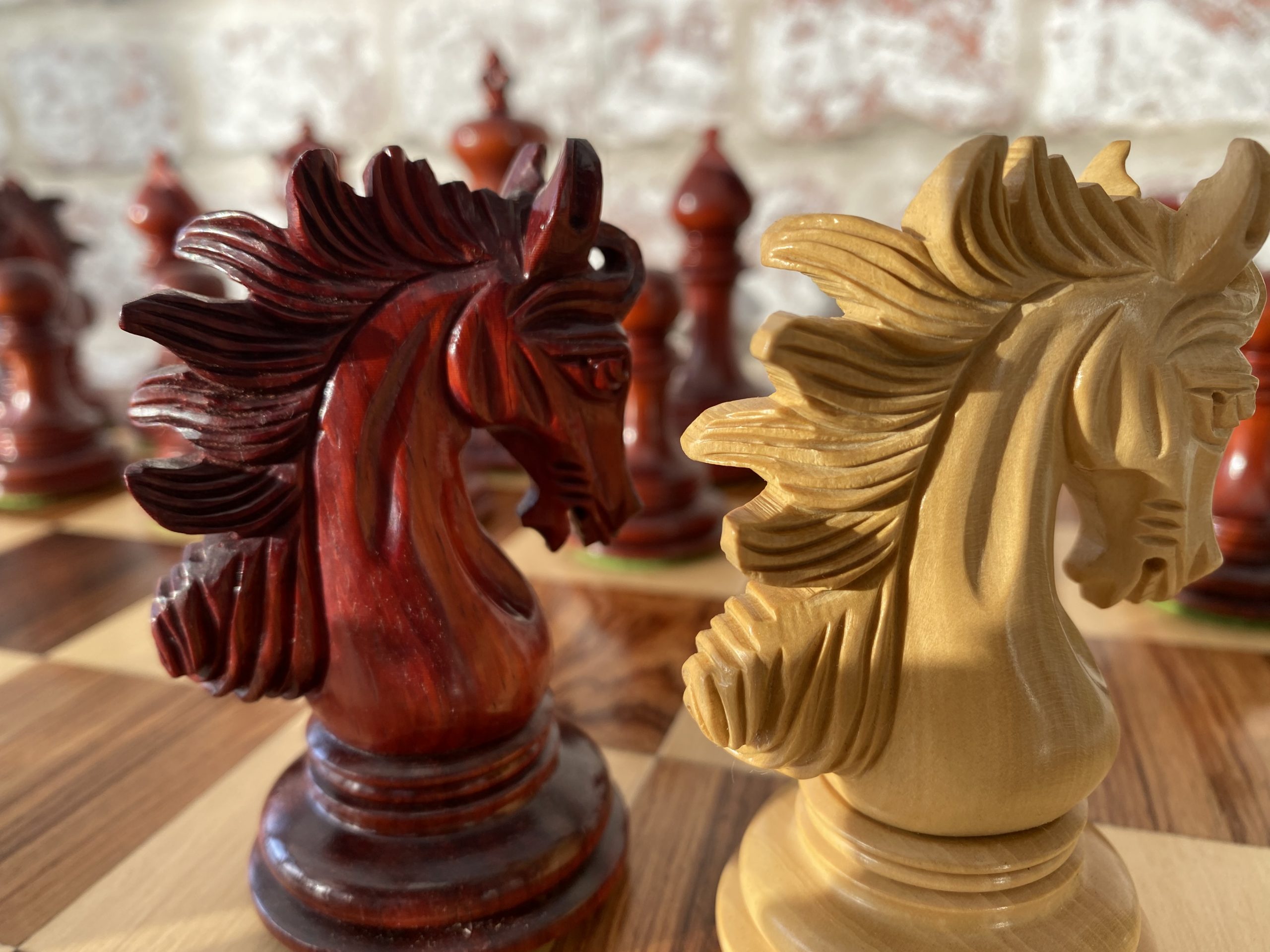 The Arabian - Triple Weighted Ebony Chess Pieces - ChessBaron Chess Sets  USA - Call (213) 325 6540