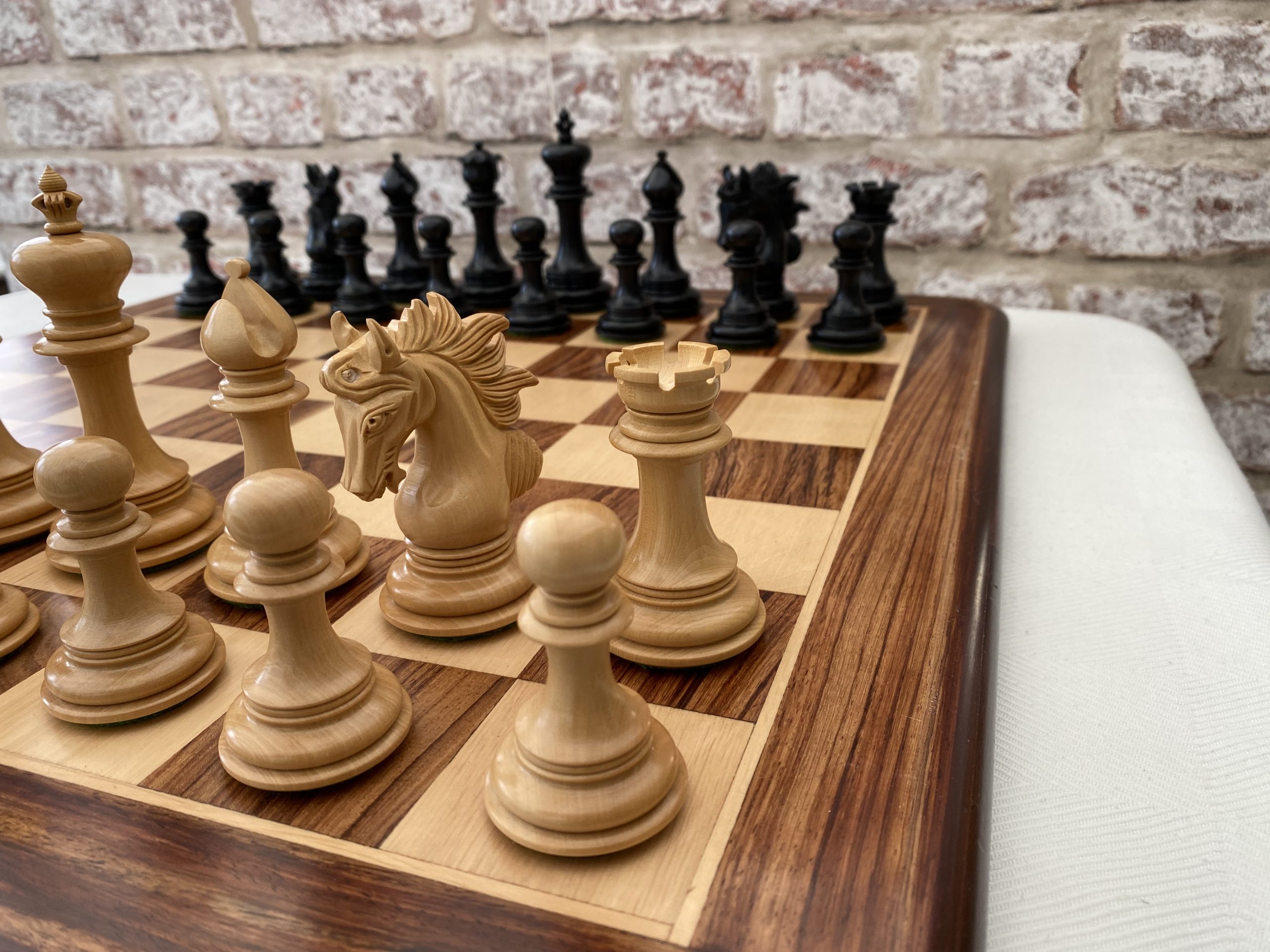 The Arabian - Triple Weighted Ebony Chess Pieces