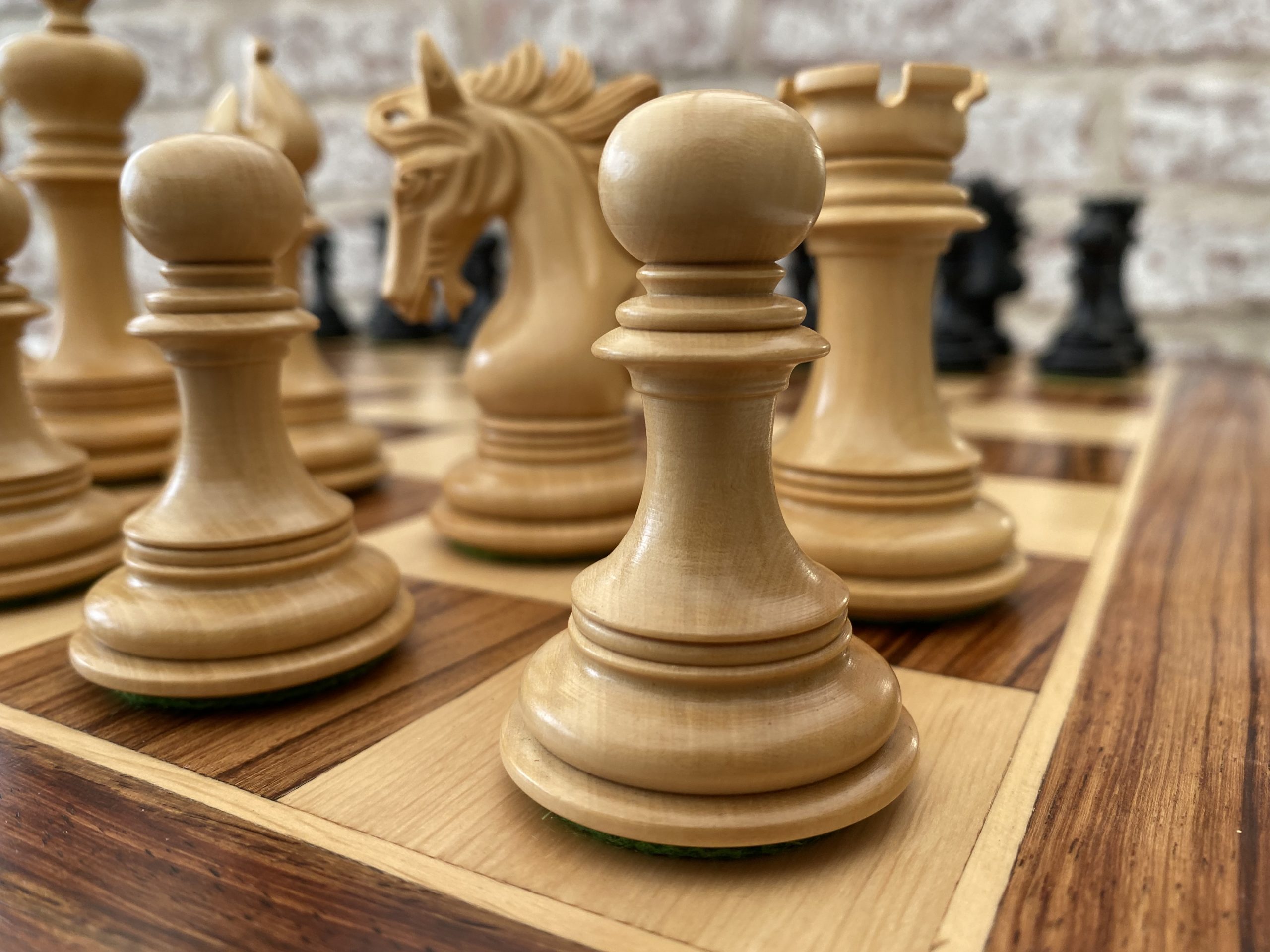 The Arabian - Triple Weighted Ebony Chess Pieces