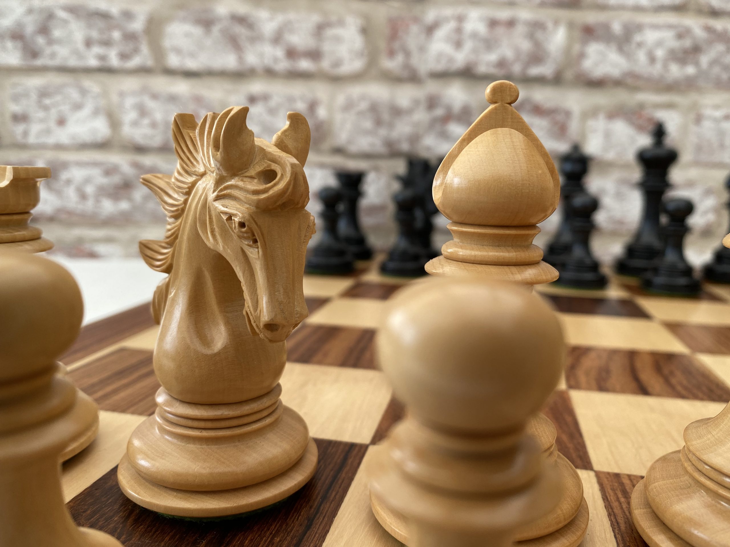 The Arabian - Triple Weighted Ebony Chess Pieces - ChessBaron