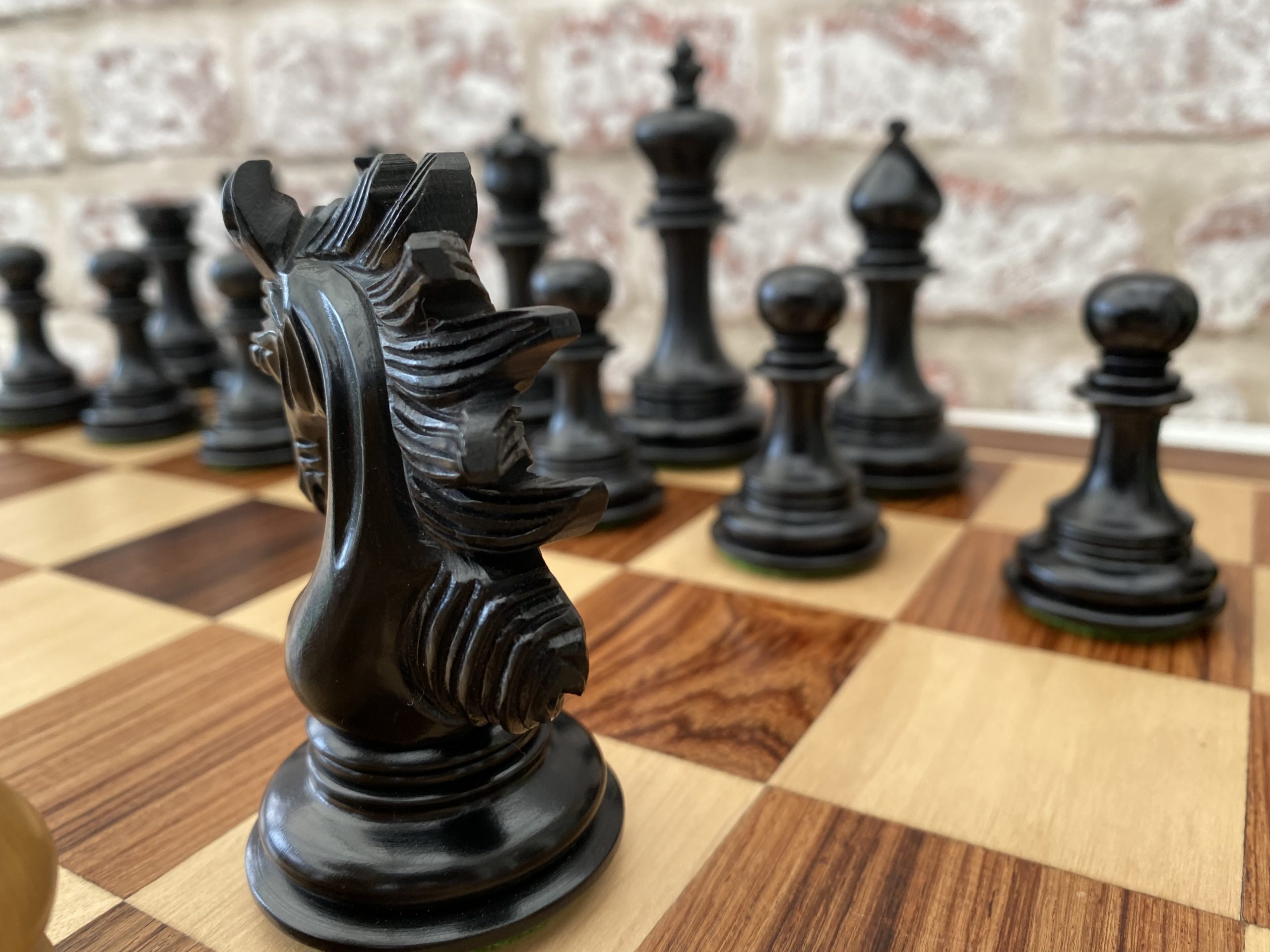 The Arabian - Triple Weighted Ebony Chess Pieces