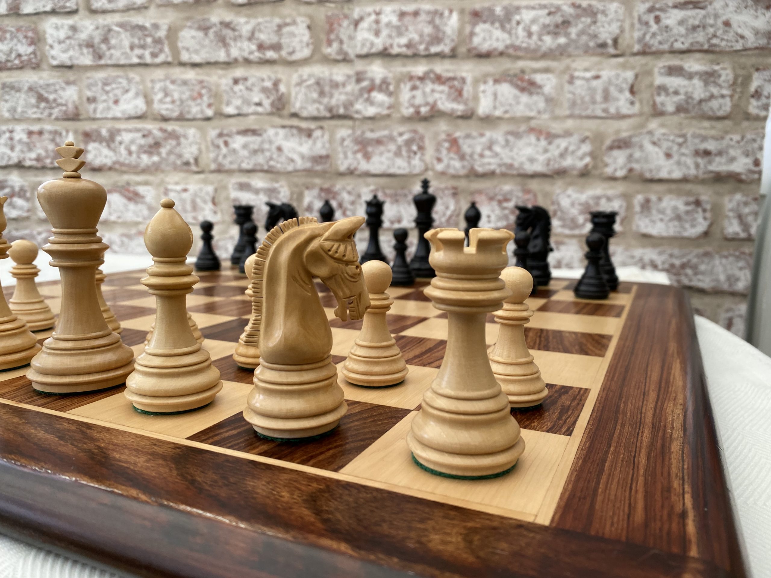 The Mayfield Ebonized Triple Weighted Chess Pieces - ChessBaron