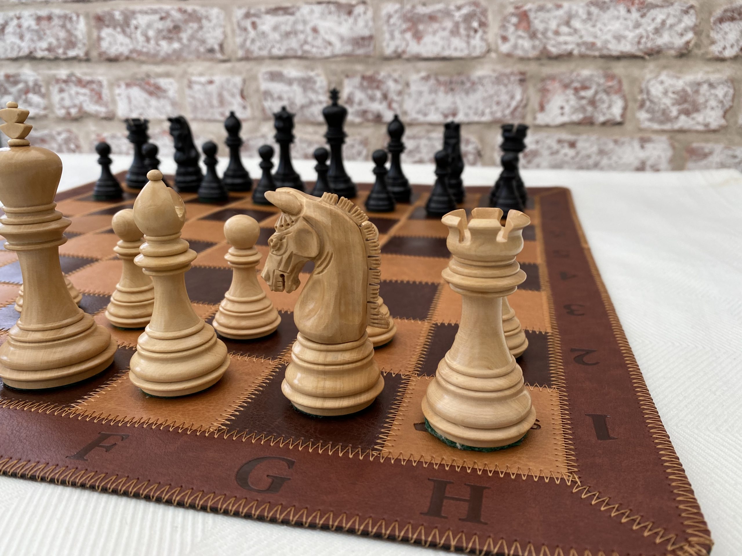 The Mayfield Ebonized Triple Weighted Chess Pieces - ChessBaron