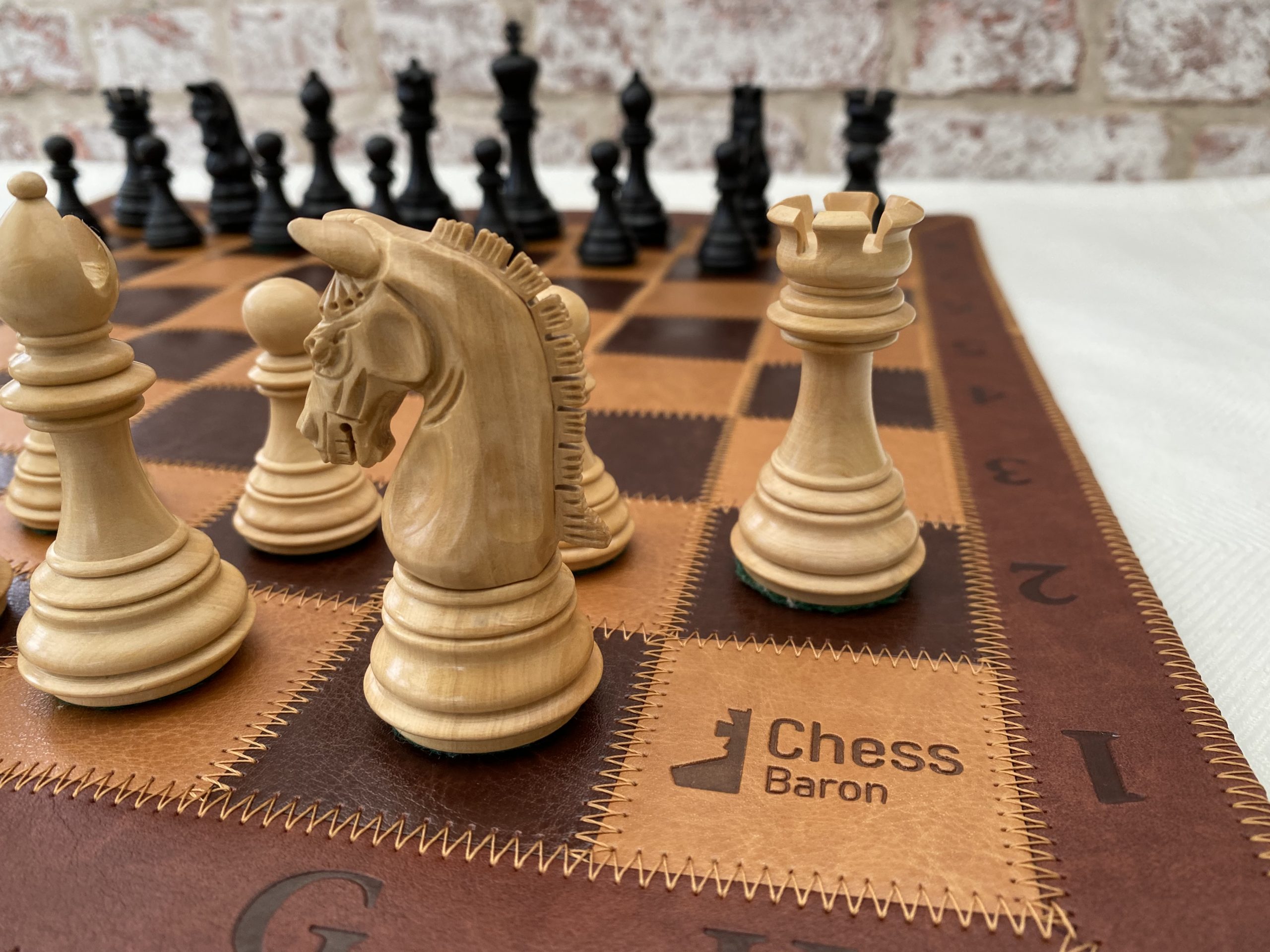 The Mayfield Ebonized Triple Weighted Chess Pieces - ChessBaron