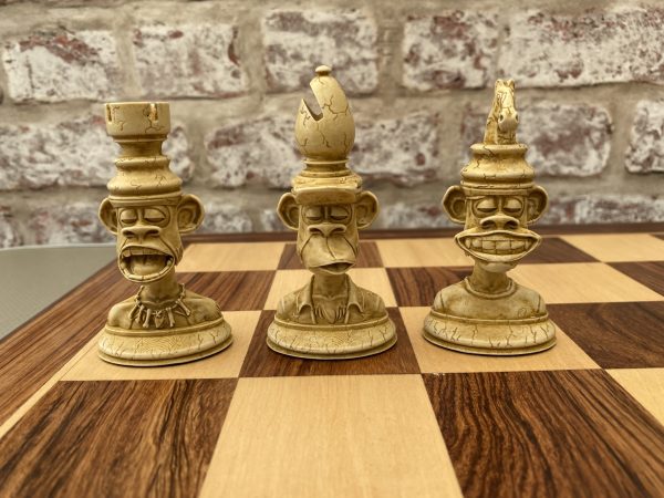The Bored Ape Yacht Club Chess Set in White and Brown