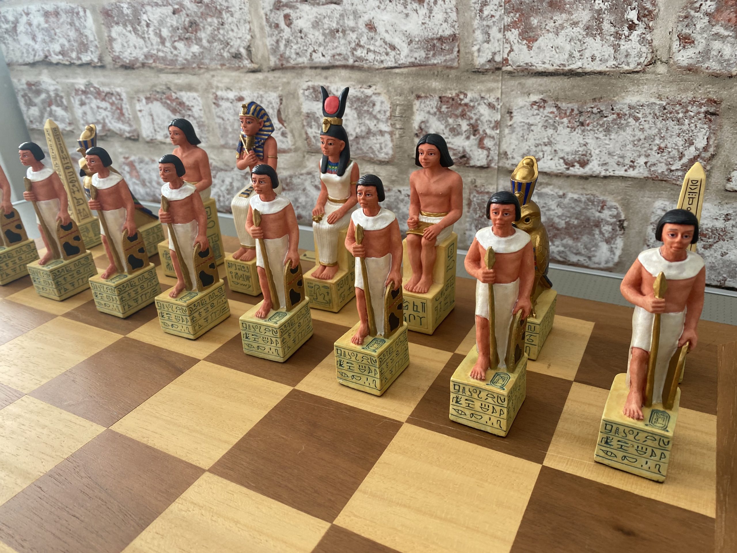 Luxury Wooden Ancient Egyptian Theme Chess Set