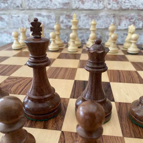 The Black Sovereign Deluxe Chess Set in Solid Ebony