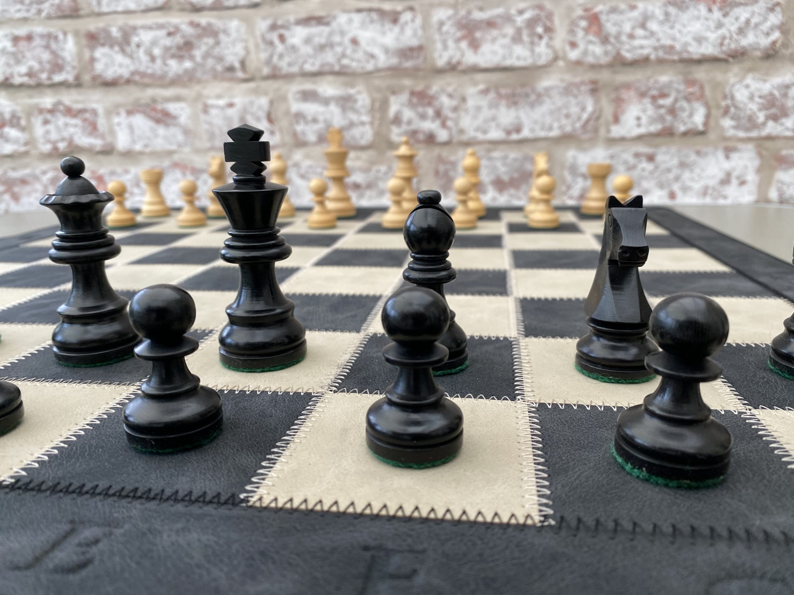 Cute Staunton Ebonized Chess Set - ChessBaron Chess Sets USA