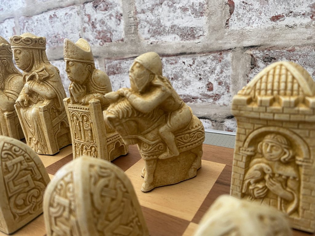 Gothic Chess Set - Classic Red and Ivory - ChessBaron Chess Sets USA ...