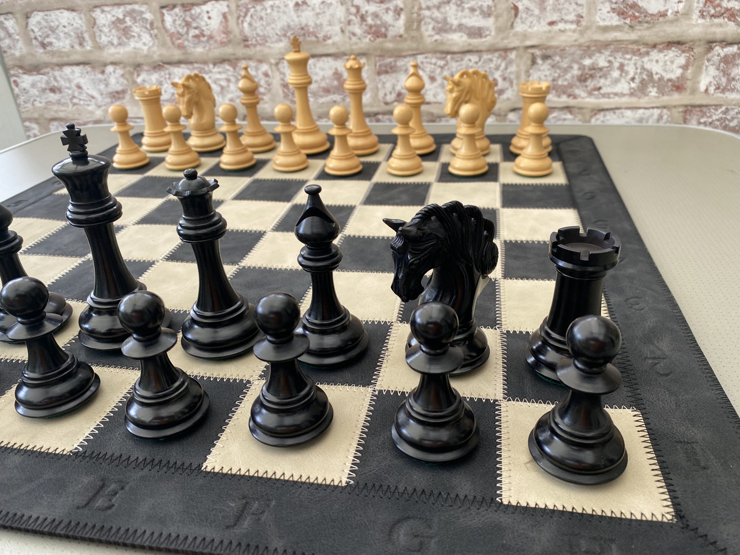 The Arabian - Triple Weighted Ebony Chess Pieces - ChessBaron