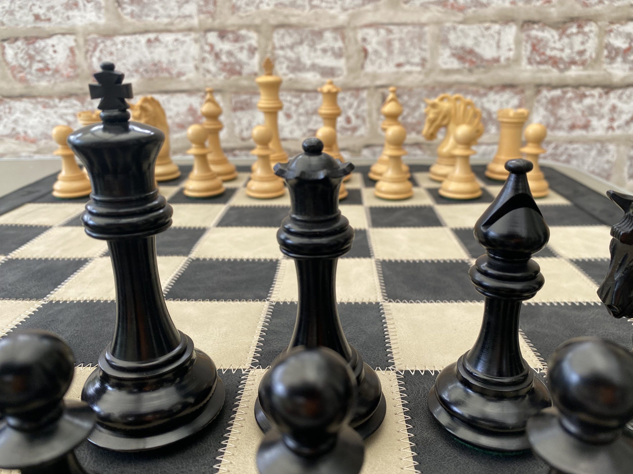 The Mayfield Ebonized Triple Weighted Chess Pieces - ChessBaron