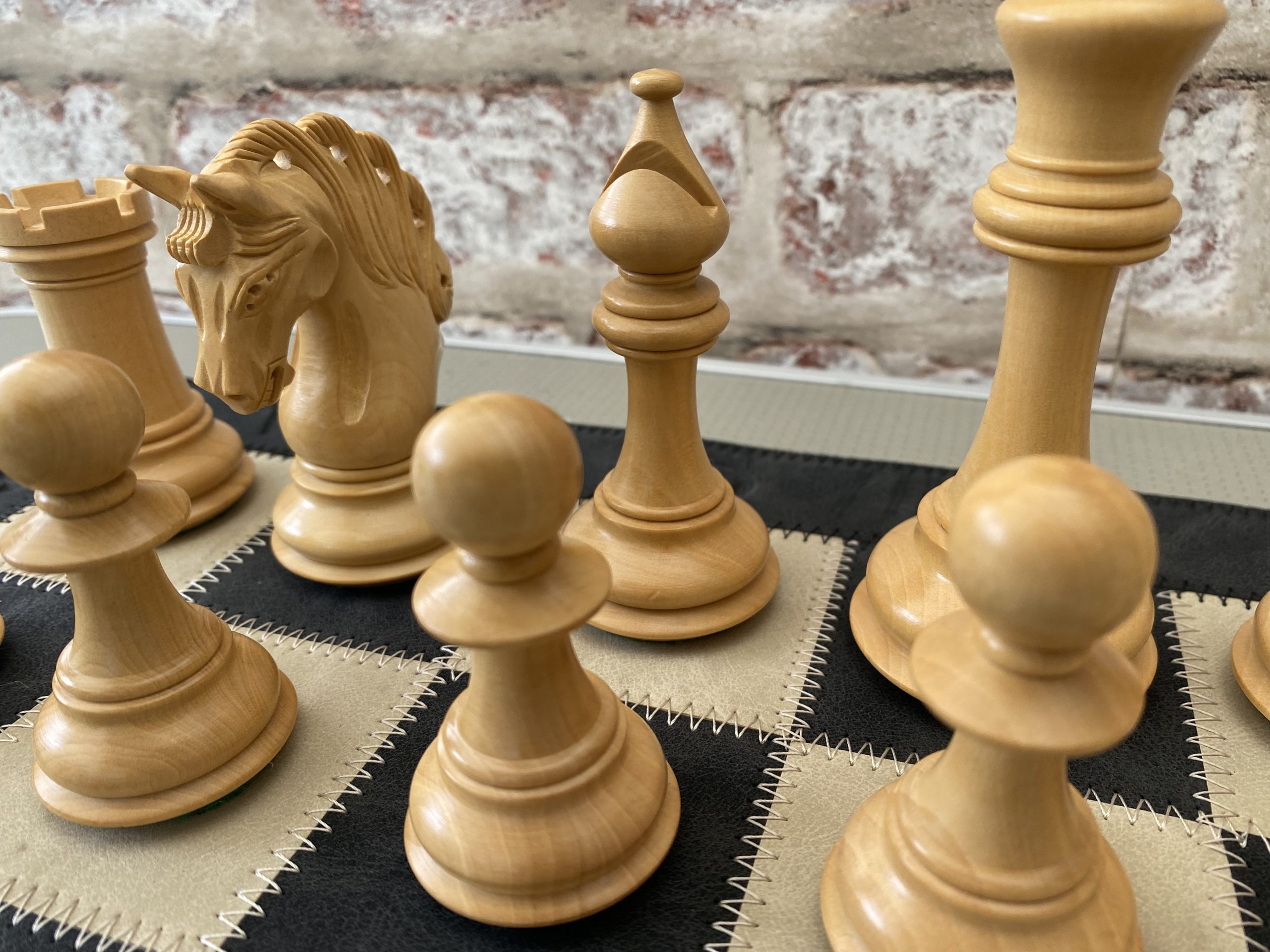 The Mayfield Ebonized Triple Weighted Chess Pieces - ChessBaron Chess Sets  USA - Call (213) 325 6540