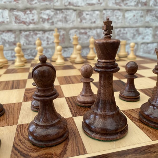 Craftsman Chess Set in 3.75 Tounament Chess Piece in Ebony Wood