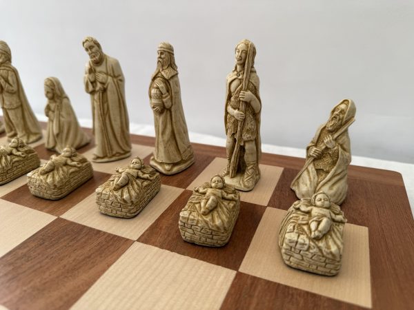Nativity Chess Pieces – Biblical Chess Set with Joseph, Mary, and Jesus