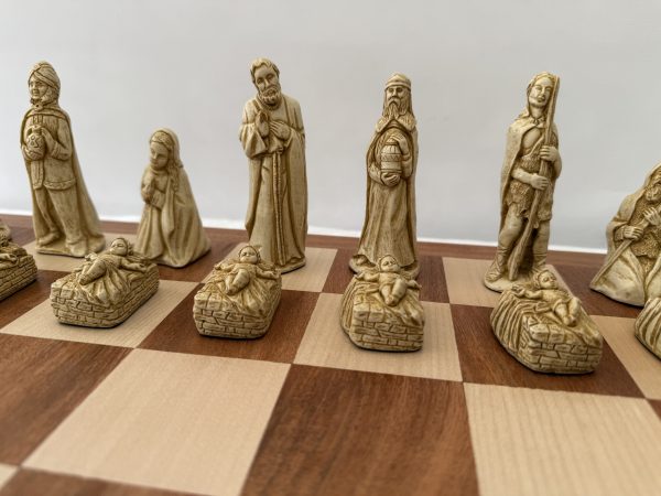 Nativity Chess Pieces – Biblical Chess Set with Joseph, Mary, and Jesus