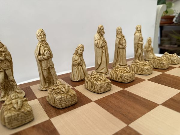 Nativity Chess Pieces – Biblical Chess Set with Joseph, Mary, and Jesus