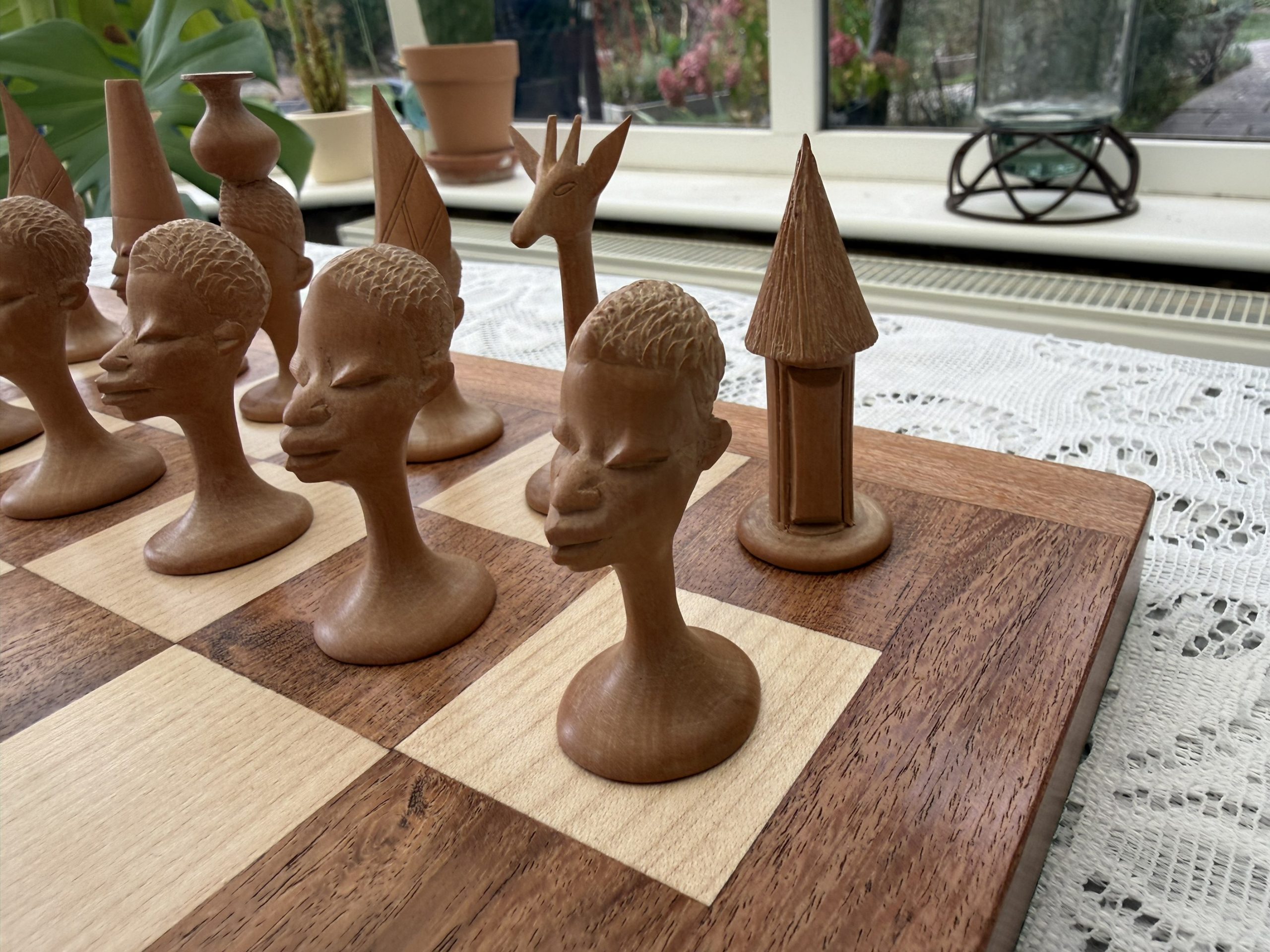 Vintage Makonde Tribal Chess Set - Hand Carved, East Africa 1950s/60s - Image 9
