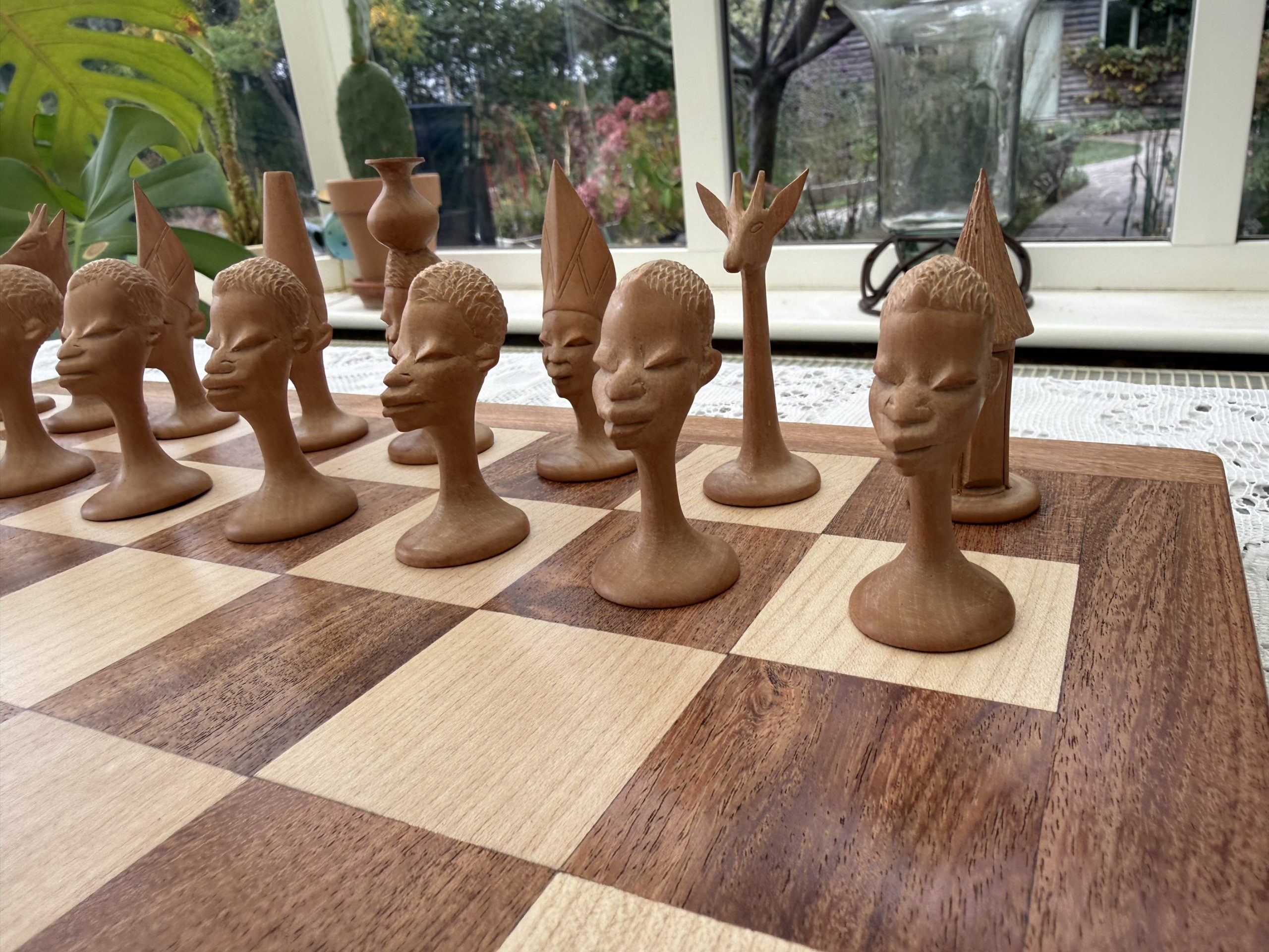 Vintage Makonde Tribal Chess Set - Hand Carved, East Africa 1950s/60s - Image 2